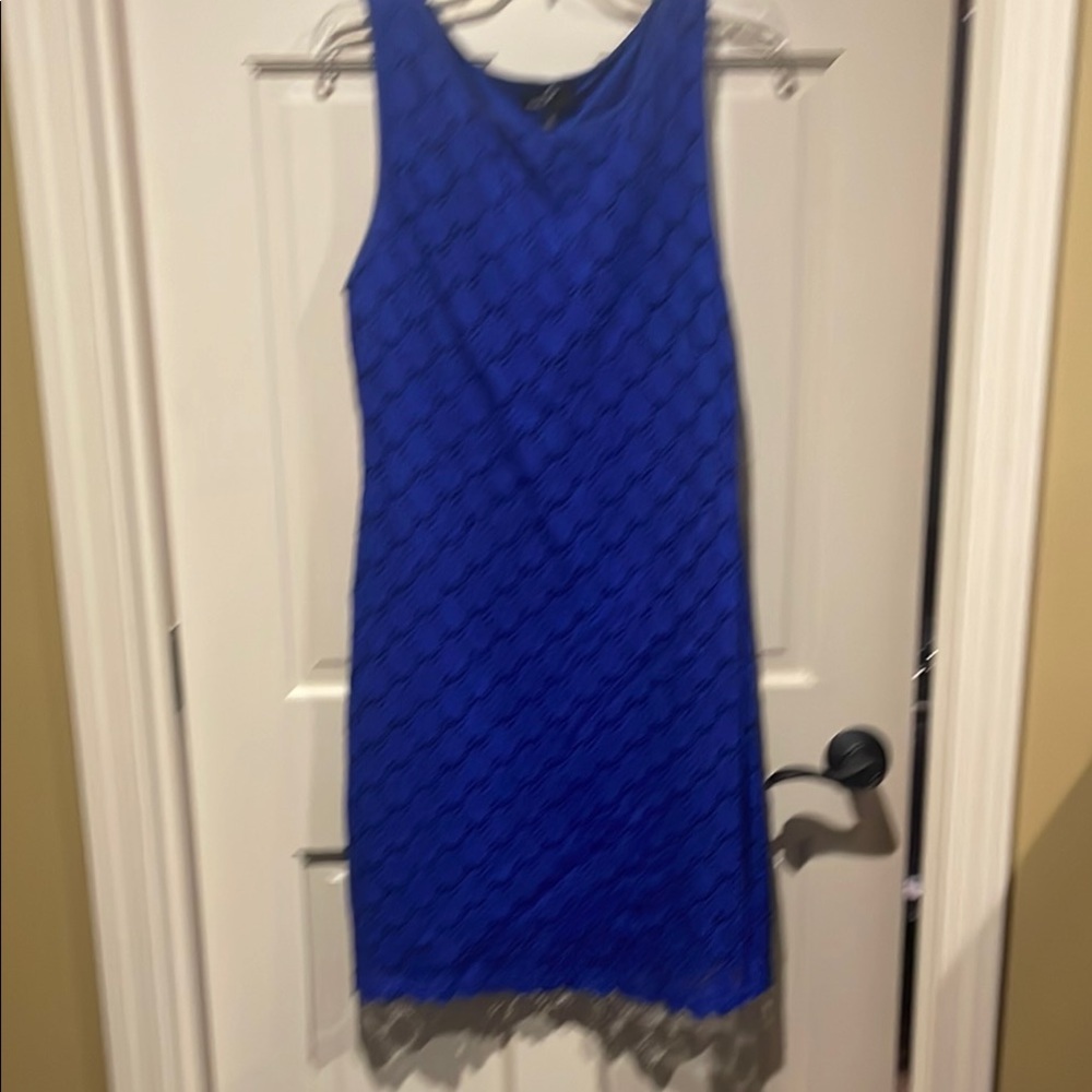 Elegant Blue Sleeveless Dress